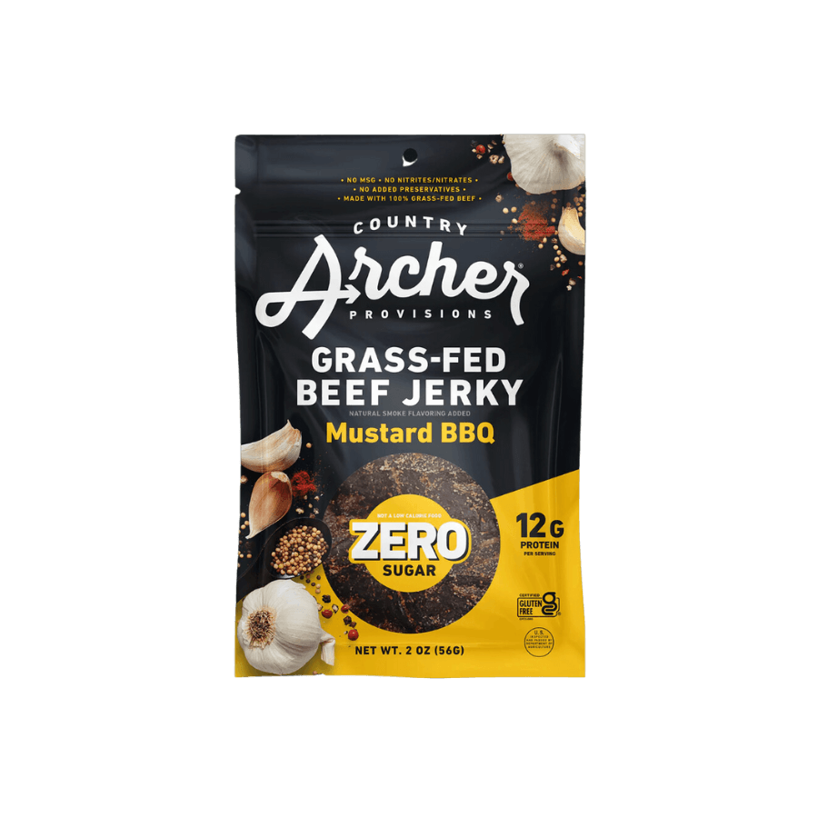 Country Archer Zero Sugar Beef Jerky – Mustard BBQ