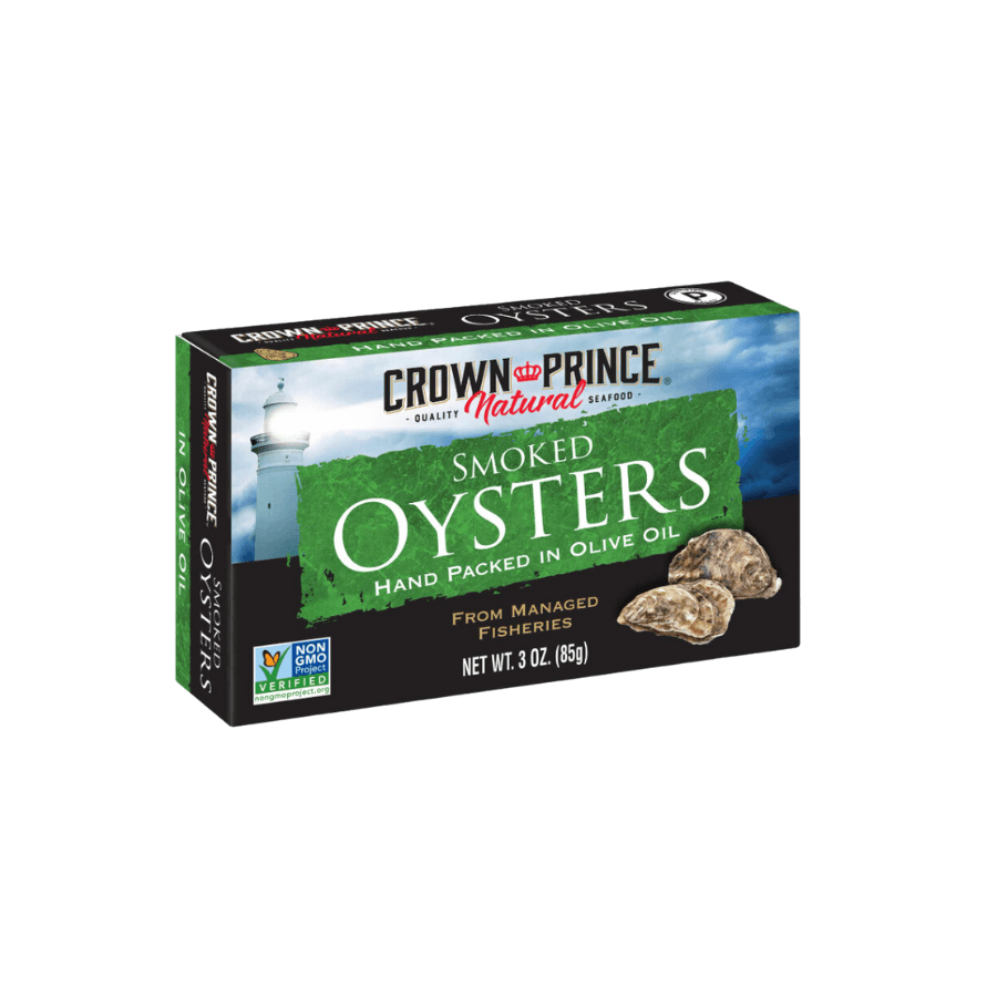 Smoked Oysters in Olive Oil Crown Prince Natural