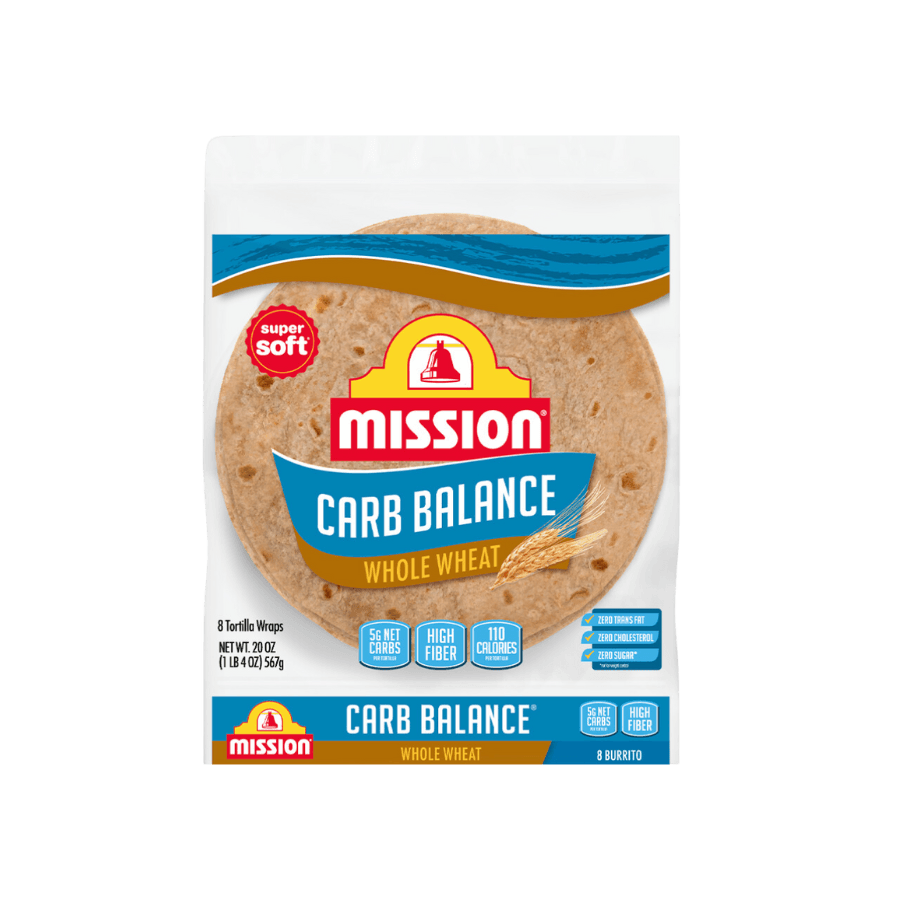 Whole Wheat Burrito Carb Balance Tortilla Mission Food