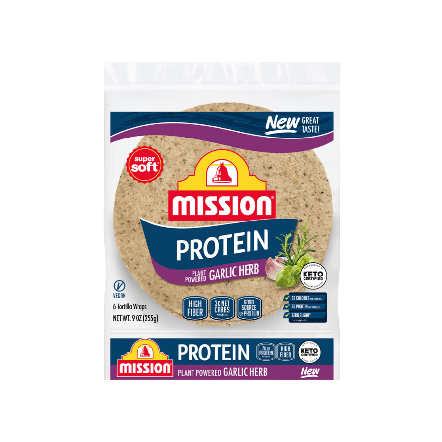 Garlic Herb Protein Tortilla Mission Food