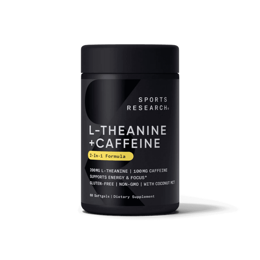 L-Theanine Caffeine Softgels Sports Research Corporation