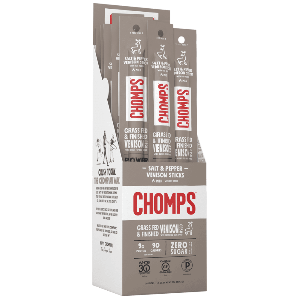Salt and Pepper Venison Chomps Snack Sticks