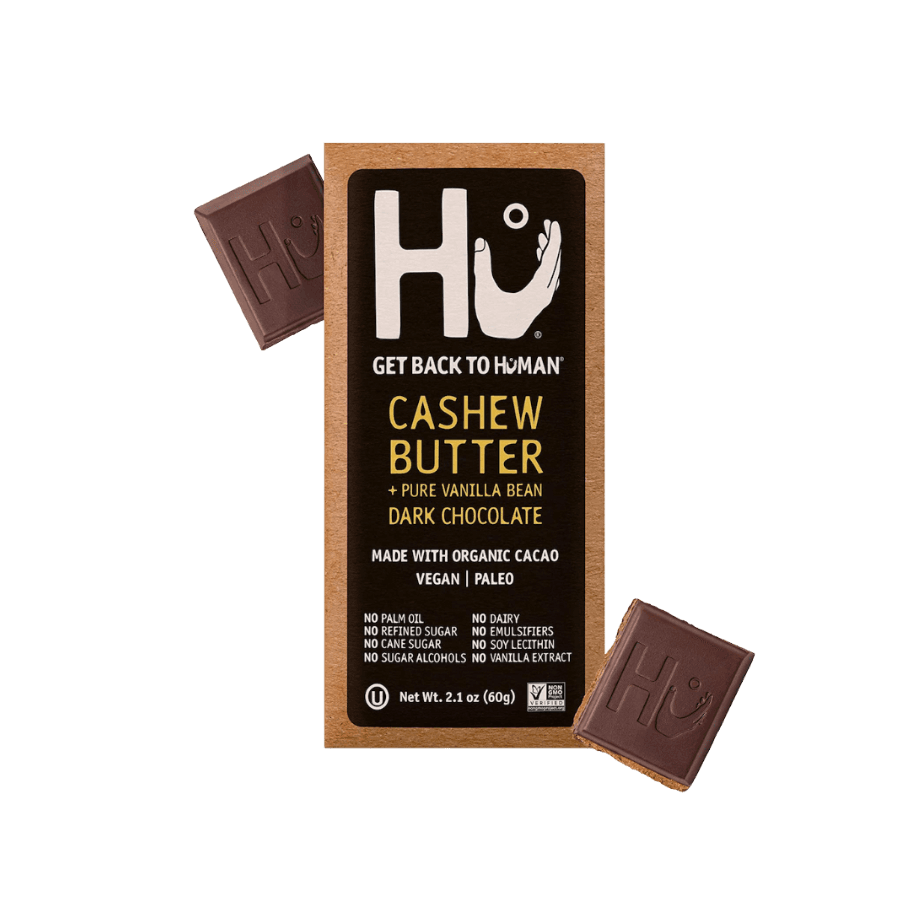 Cashew Butter and Vanilla Bean Dark Chocolate Hu Kitchen