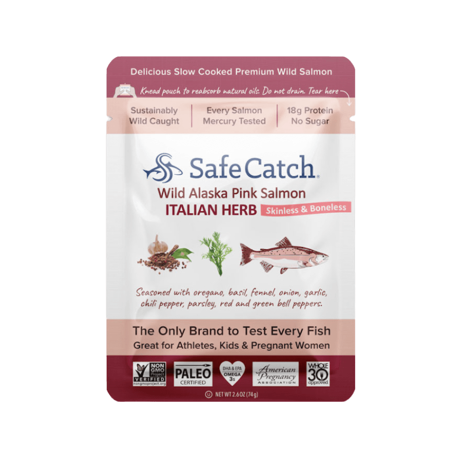Italian Herb Pink Salmon Packaged Safe Catch