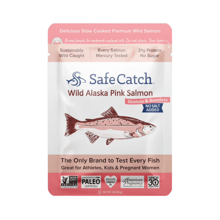 No Salt Added Pink Salmon Packaged Safe Catch