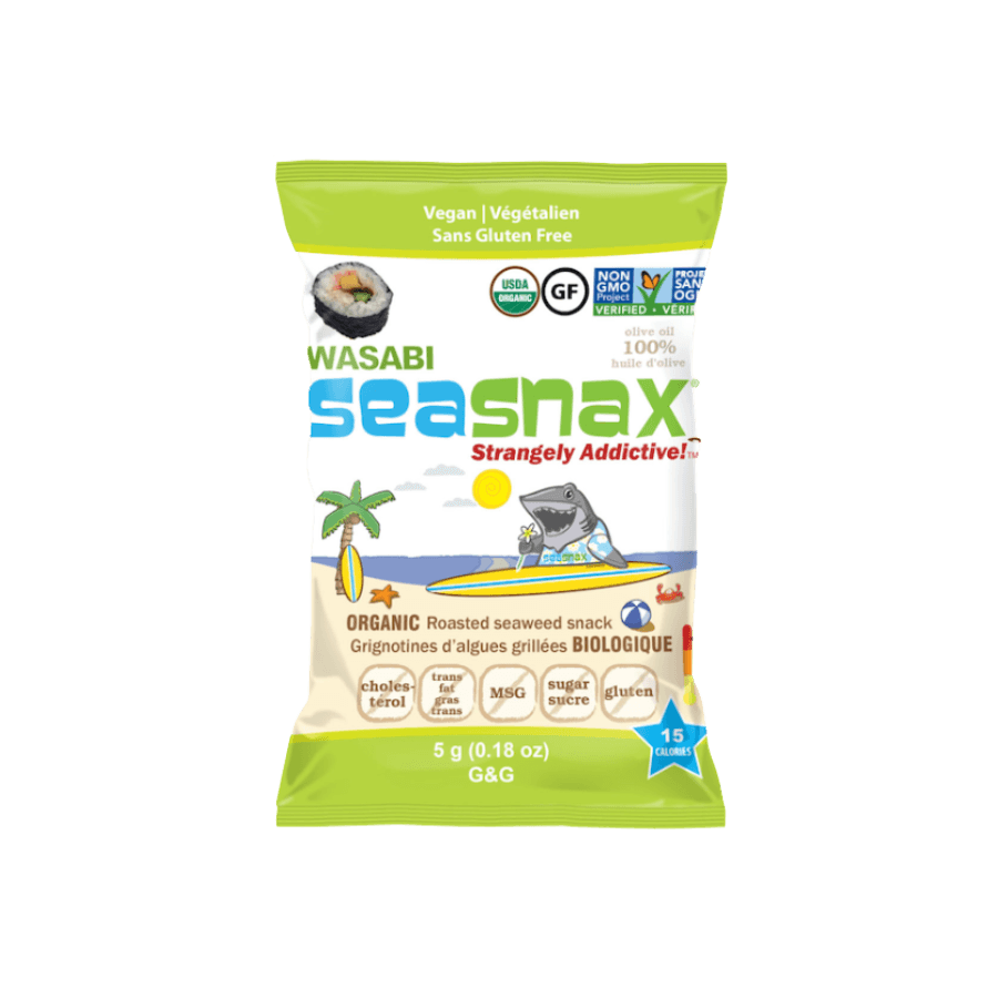 Wasabi Organic Roasted Seaweed Snack Grab & Go