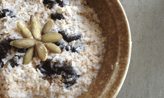 Coconut Pudding with Prunes