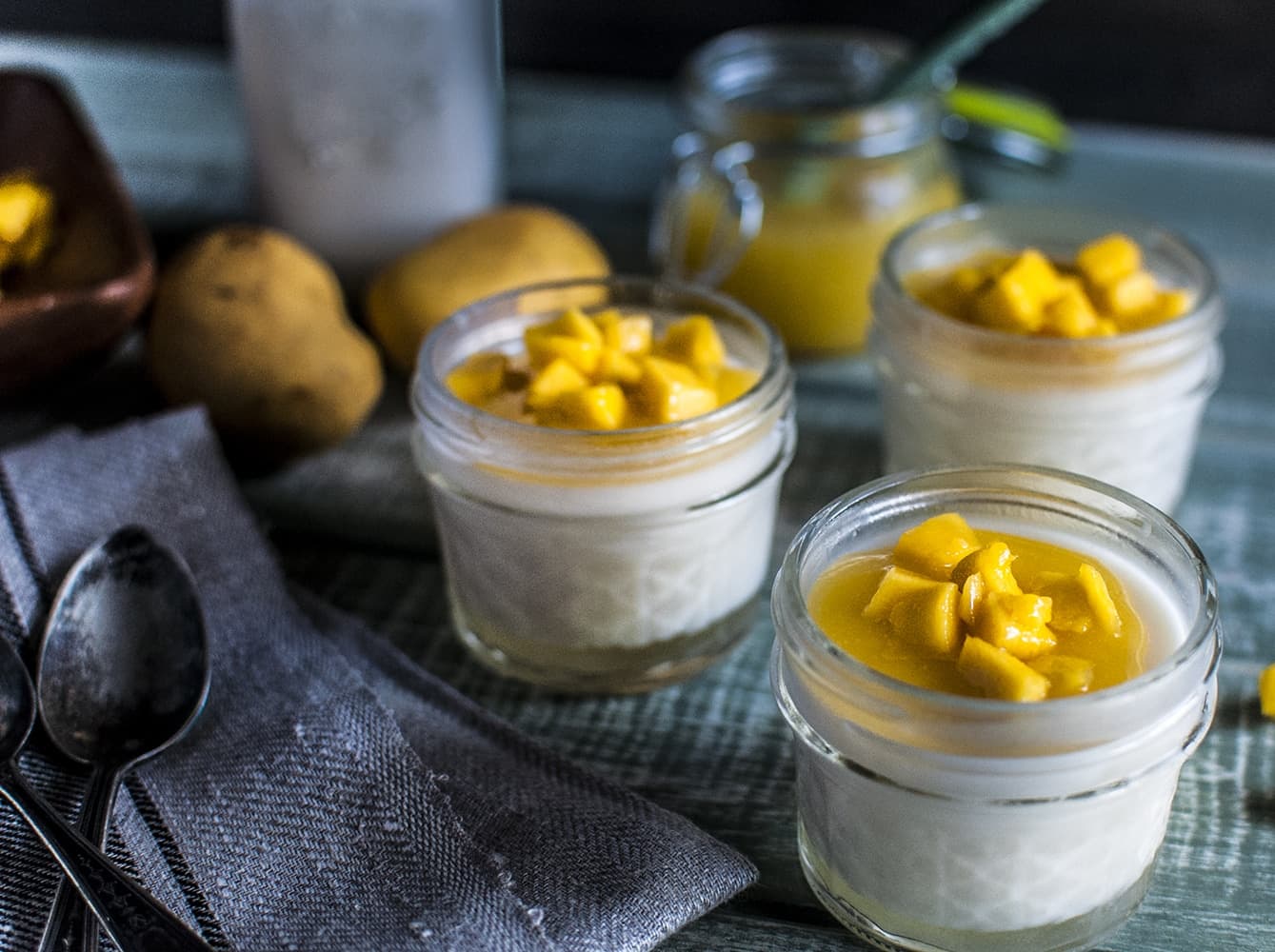 Coconut Mango Panna Cotta