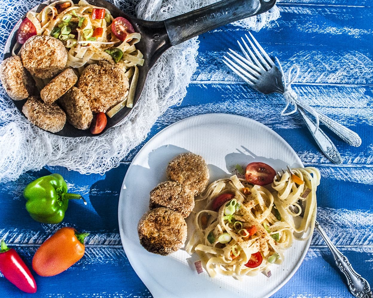 Tuna Cake Fettuccine
