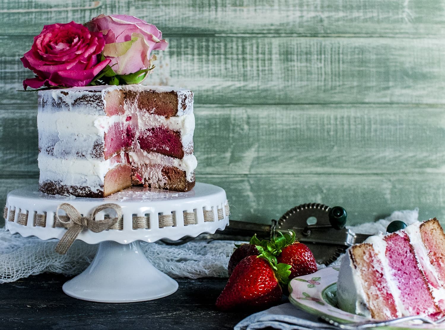 Strawberry Rose Cake