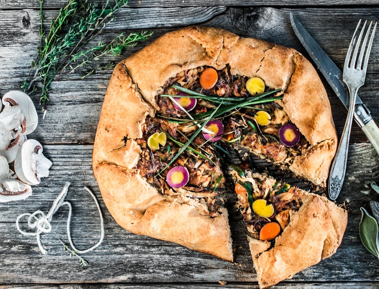 Paleo Rustic Chicken and Leeks Galette