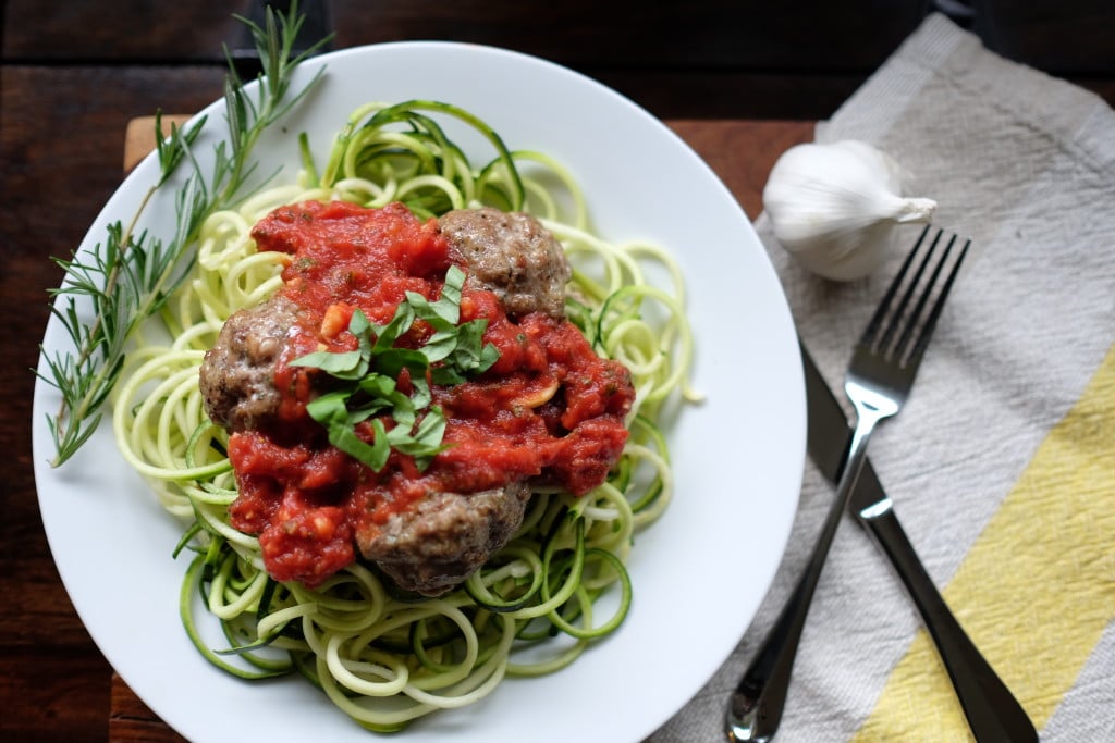 paleo spaghetti and meatballs