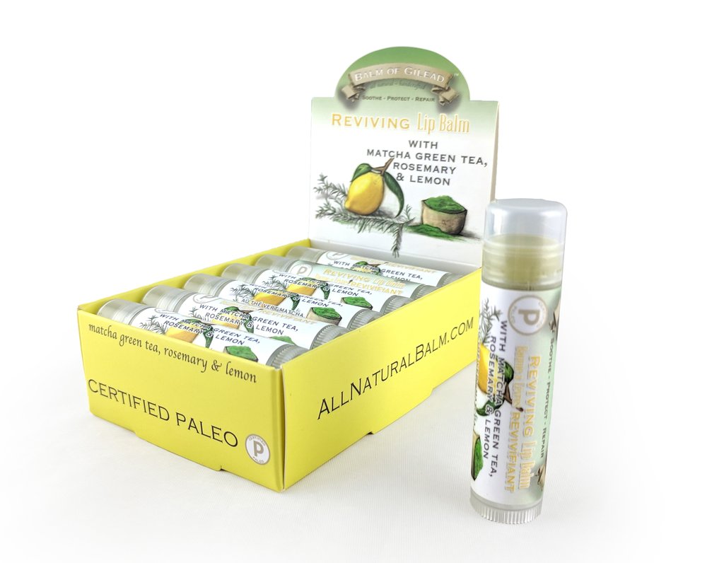 Reviving Matcha Green Tea with Rosemary & Lemon Lip Balm