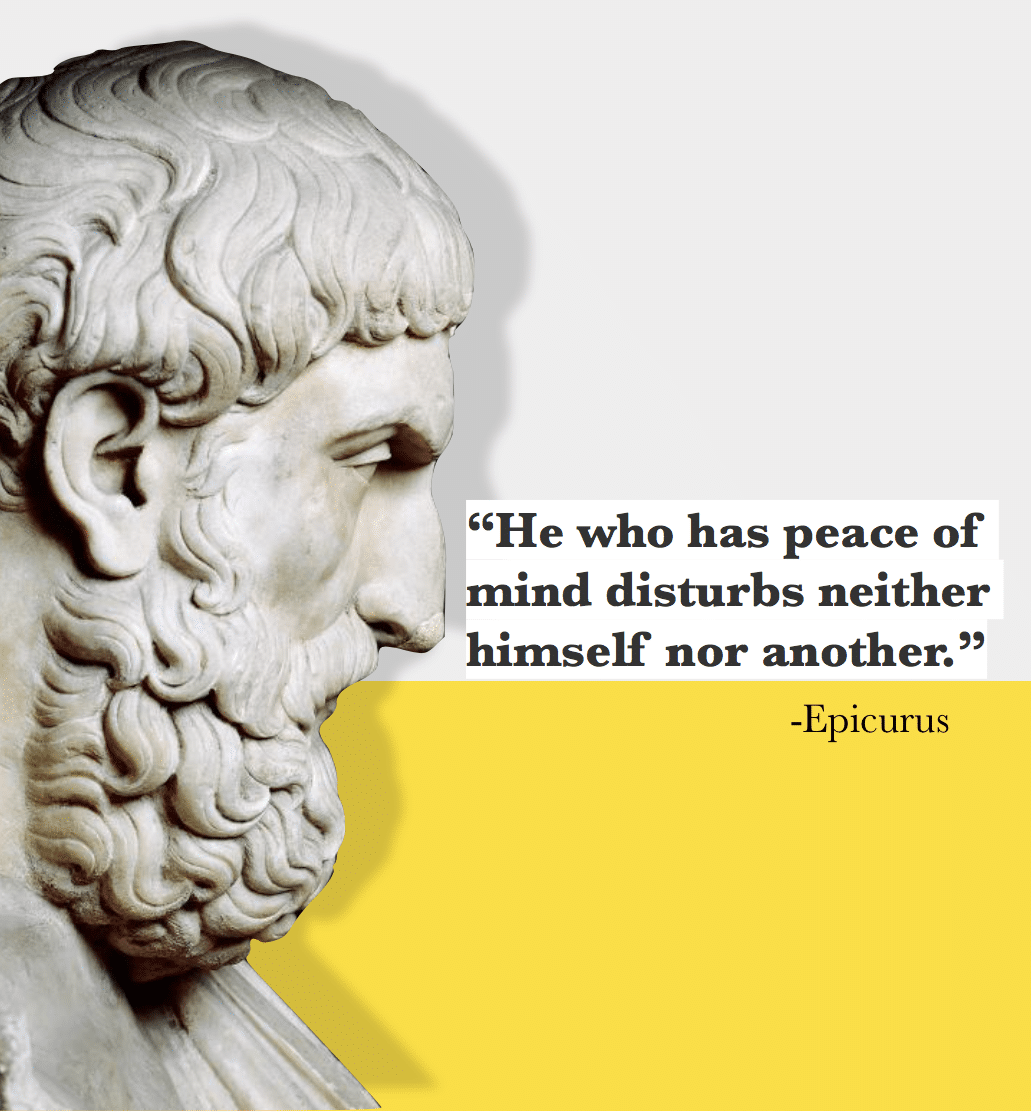 “He who has peace of mind disturbs neither himself nor another.” paleo food philosophy