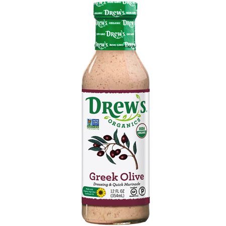 Greek Olive Dressing & Quick Marinade - Drew's Organics - Certified Paleo, Keto Certified by the Paleo Foundation