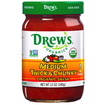 Medium Thick & Chunky Salsa - Drew's Organics - Certified Paleo, Keto Certified by the Paleo Foundation