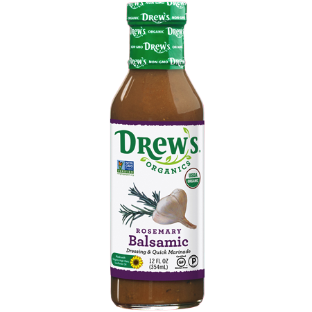 Rosemary Balsamic Dressing & Quick Marinade - Drew's Organics - Certified Paleo, Keto Certified by the Paleo Foundation