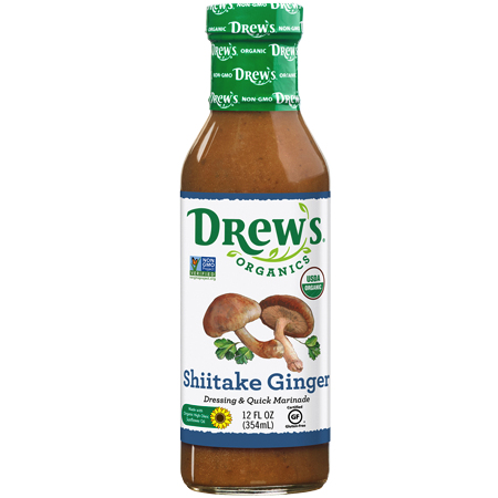 Shiitake Ginger Dressing & Quick Marinade - Drew's Organics - Keto Certified by the Paleo Foundation