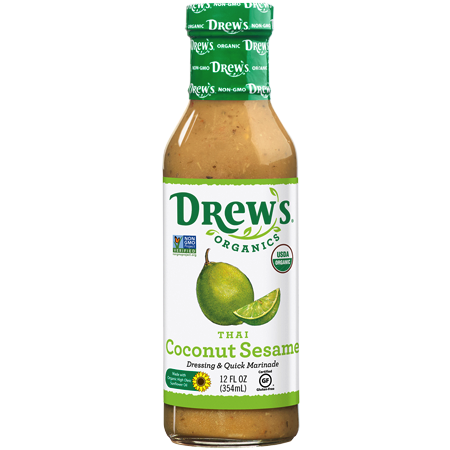 Thai Coconut Sesame Dressing & Quick Marinade - Drew's Organics - Keto Certified by the Paleo Foundation
