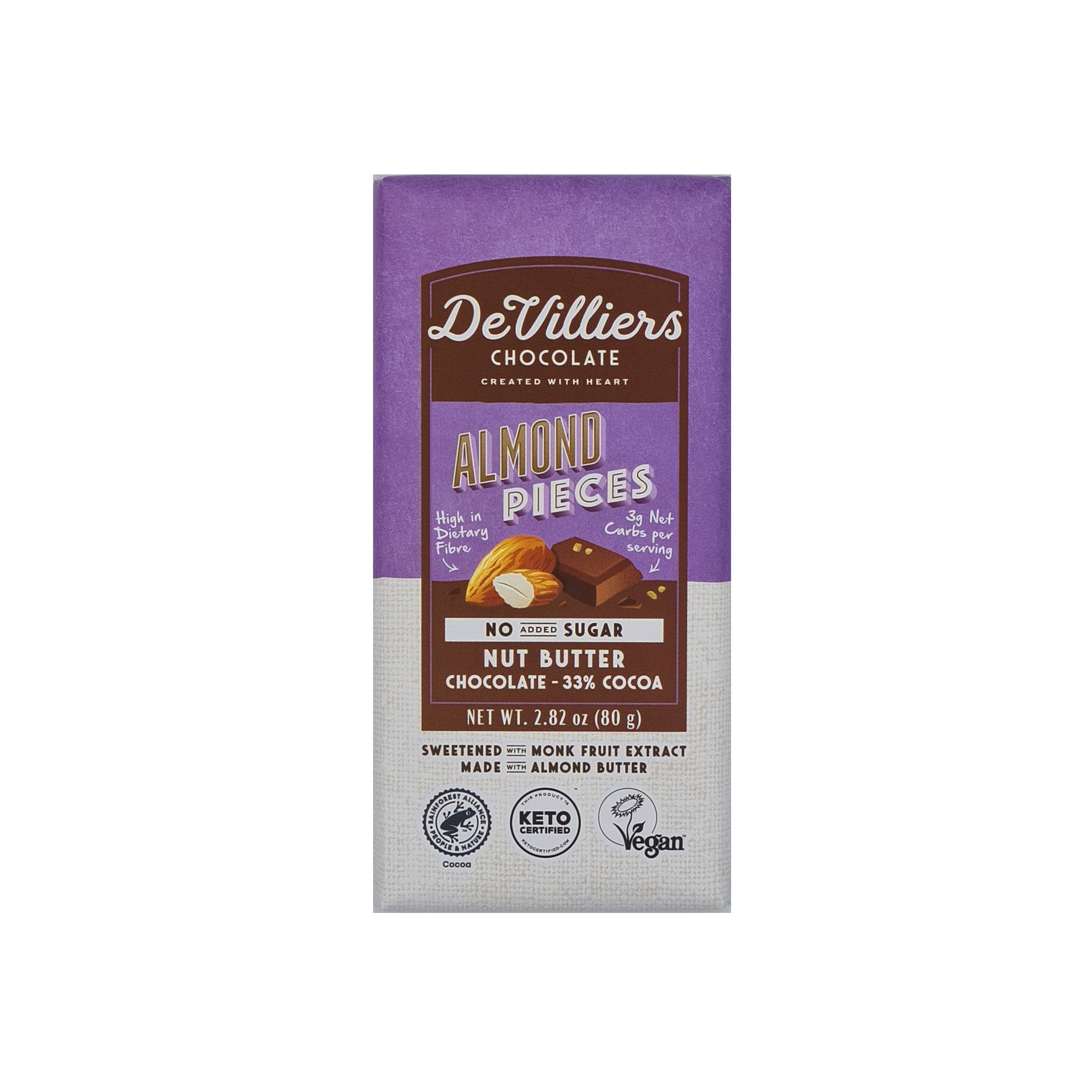 No Added Sugar Almond Nut Butter Chocolate with Almond