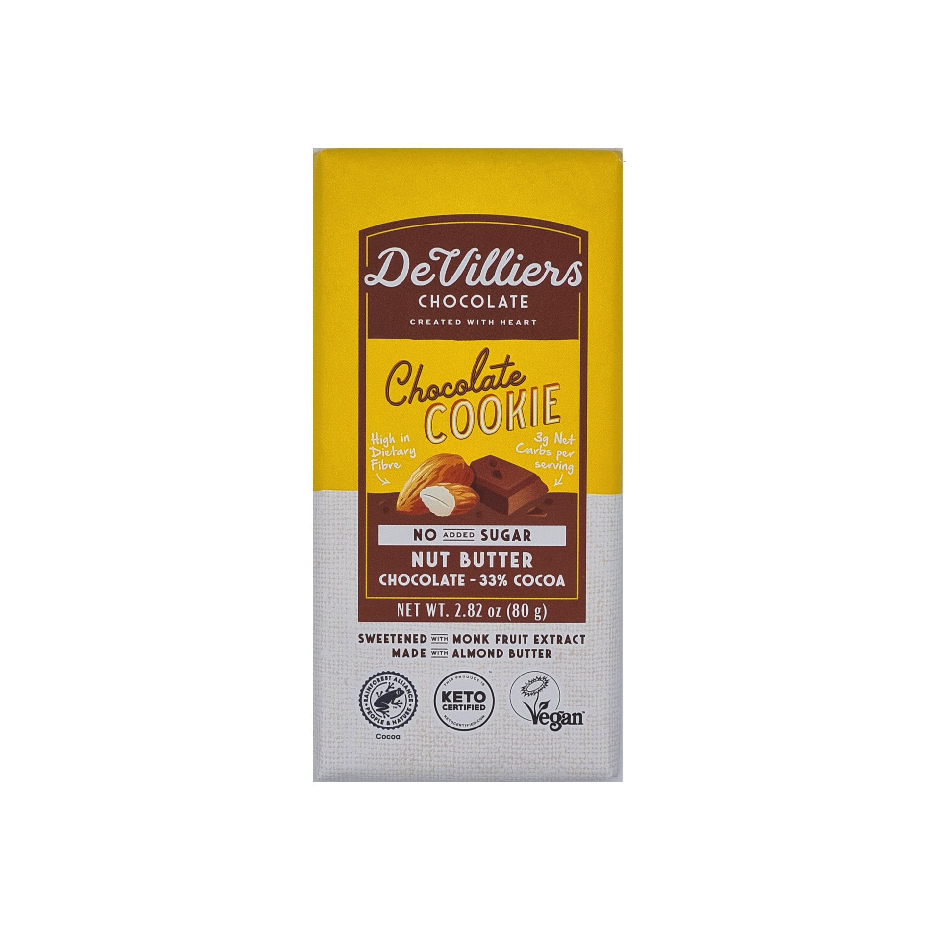No Added Sugar Almond Nut Butter Chocolate with Chocolate Cookie