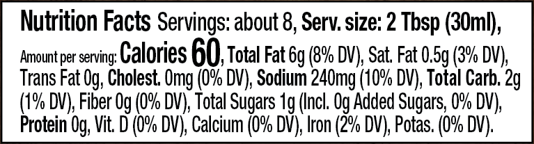 Nutrition facts