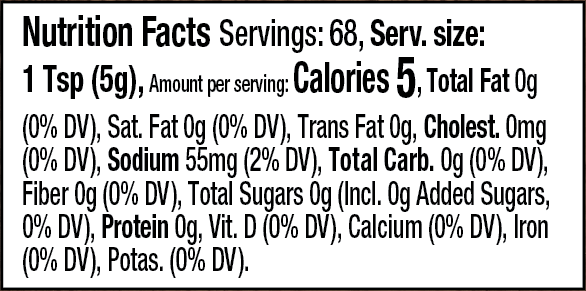 Nutrition facts