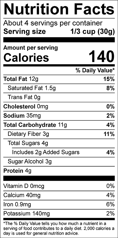Blueberry Lemon Chia Crunch NFP - Nature's Heart - Keto Certified by the Paleo Foundation