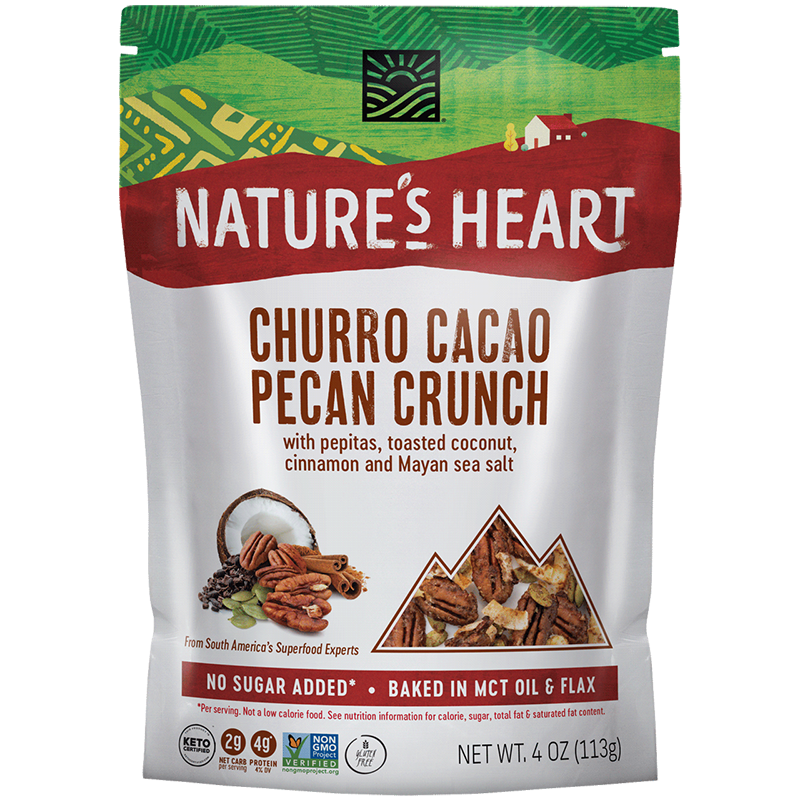 Churro CacChurro Cacao Pecan Crunch - Nature's Heart - Keto Certified by the Paleo Foundationao Pecan Crunch - Nature's Heart - Keto Certified by the Paleo Foundation