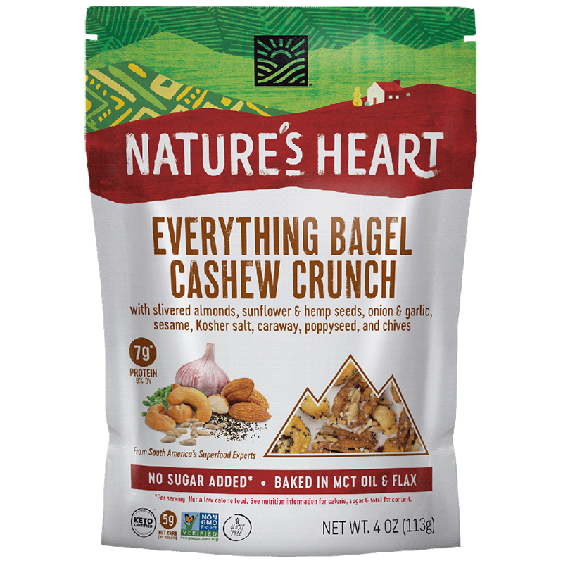 Everything Bagel Cashew Crunch - Nature's Heart - Keto Certified by the Paleo Foundation