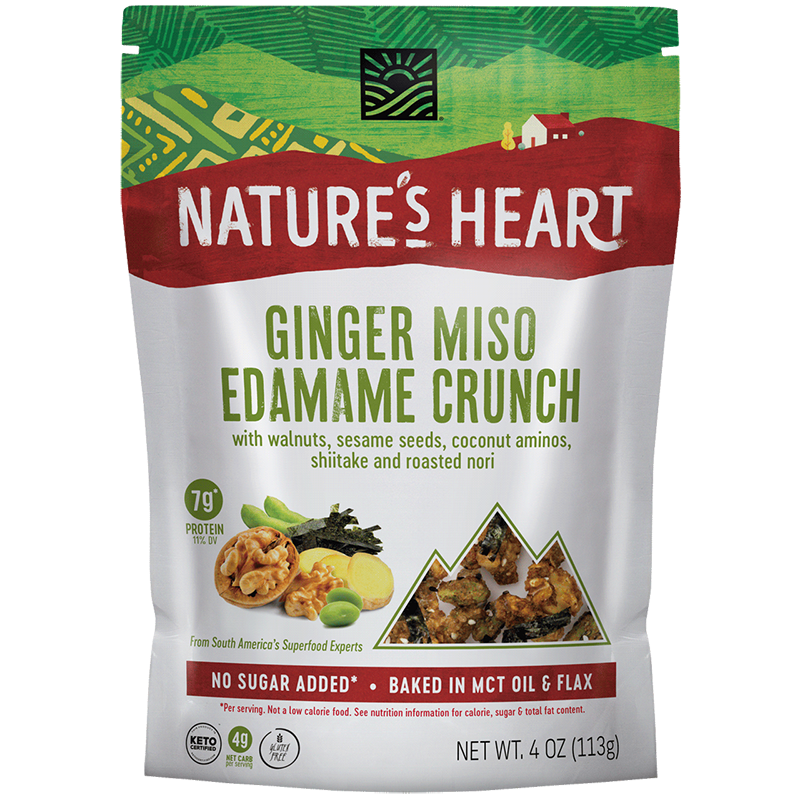Ginger Miso Edamame Crunch - Nature's Heart - Keto Certified by the Paleo Foundation