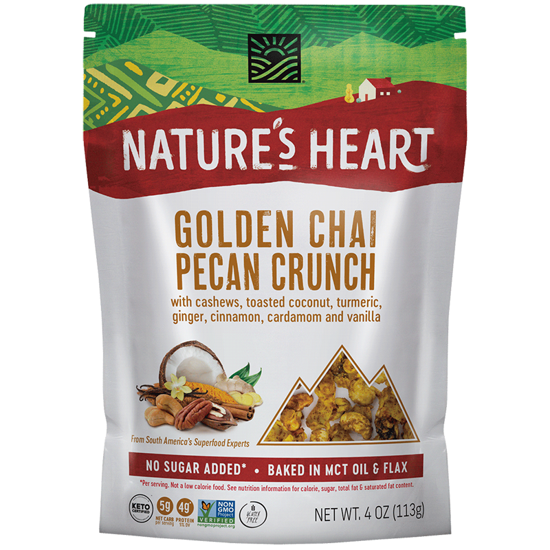 Golden Chai Pecan Crunch - Nature's Heart - Keto Certified by the Paleo Foundation