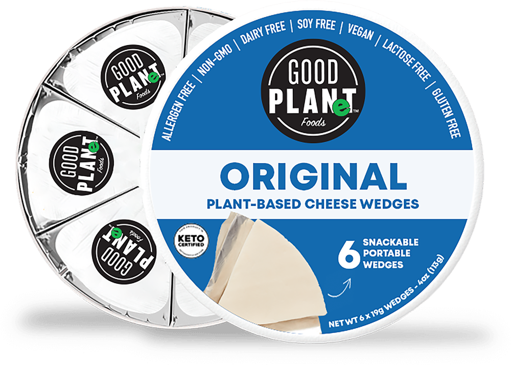 Original Plant Based Cheese Wedges - GOOD PLANeT Foods - Keto Certified by the Paleo Foundation