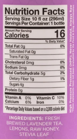 Nutrition facts