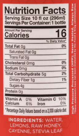 Nutrition facts